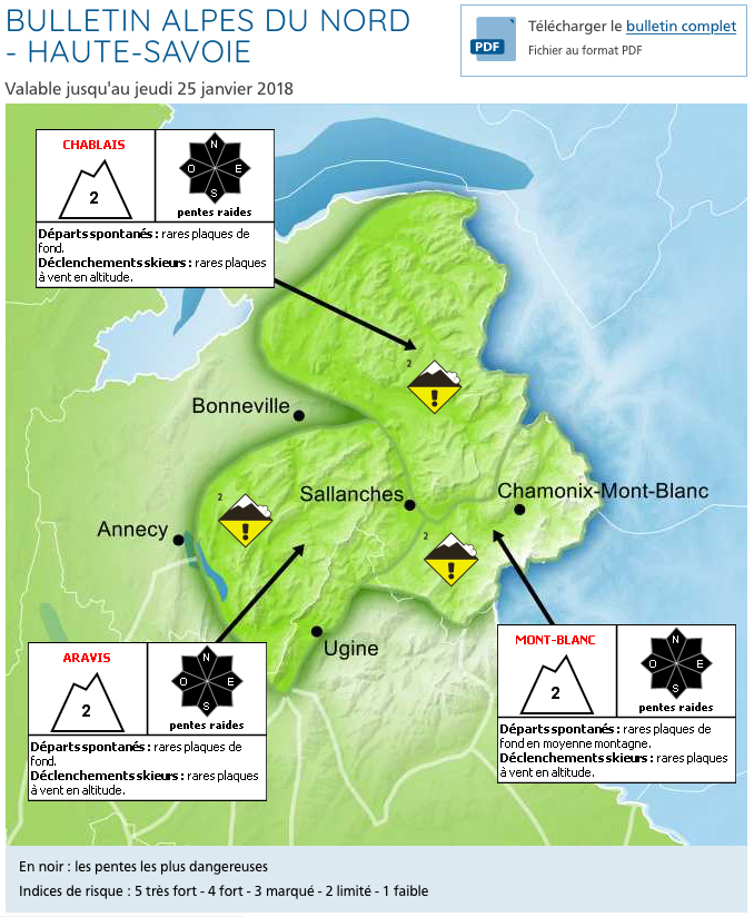 Haute Savoie bulletin 25 January 2018 French