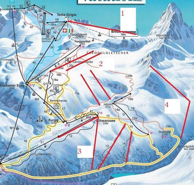Zermatt Switzerland Ski Map Piste Map Trail Map 53 OFF