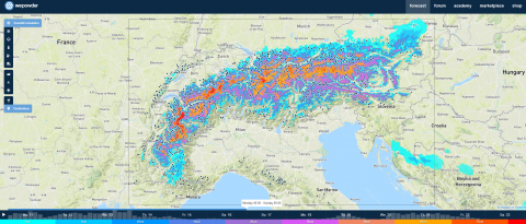 Our Trusted Snow Forecast Tool at Mountain Tracks - WePowder